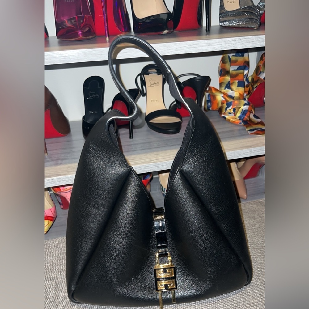 Givenchy Black Hobo Bag with Gold Accents